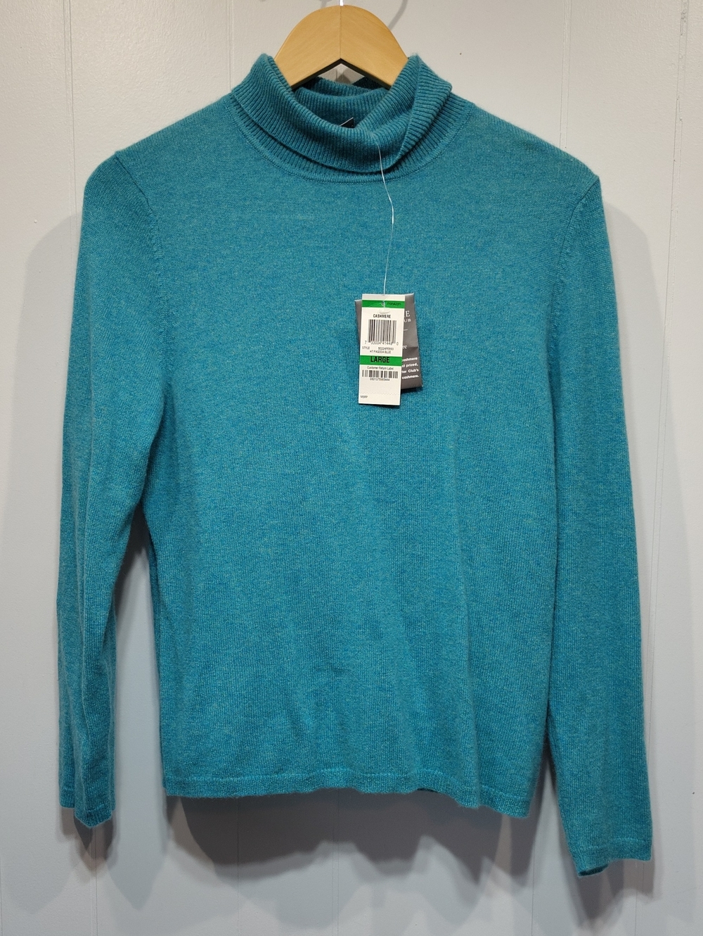 Charter Club Teal Cashmere Sweater Size Large